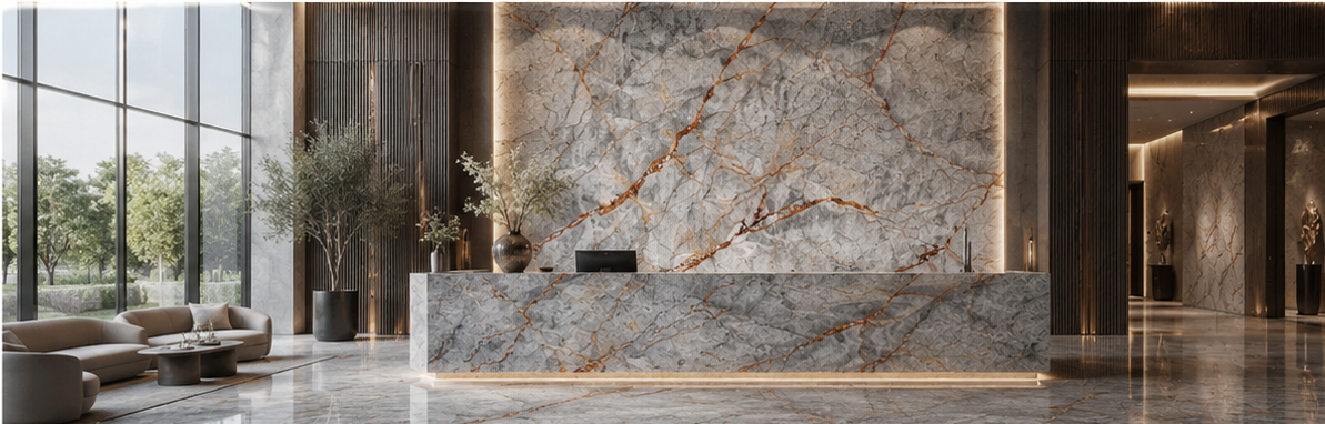 Harmony Grey marble close-up