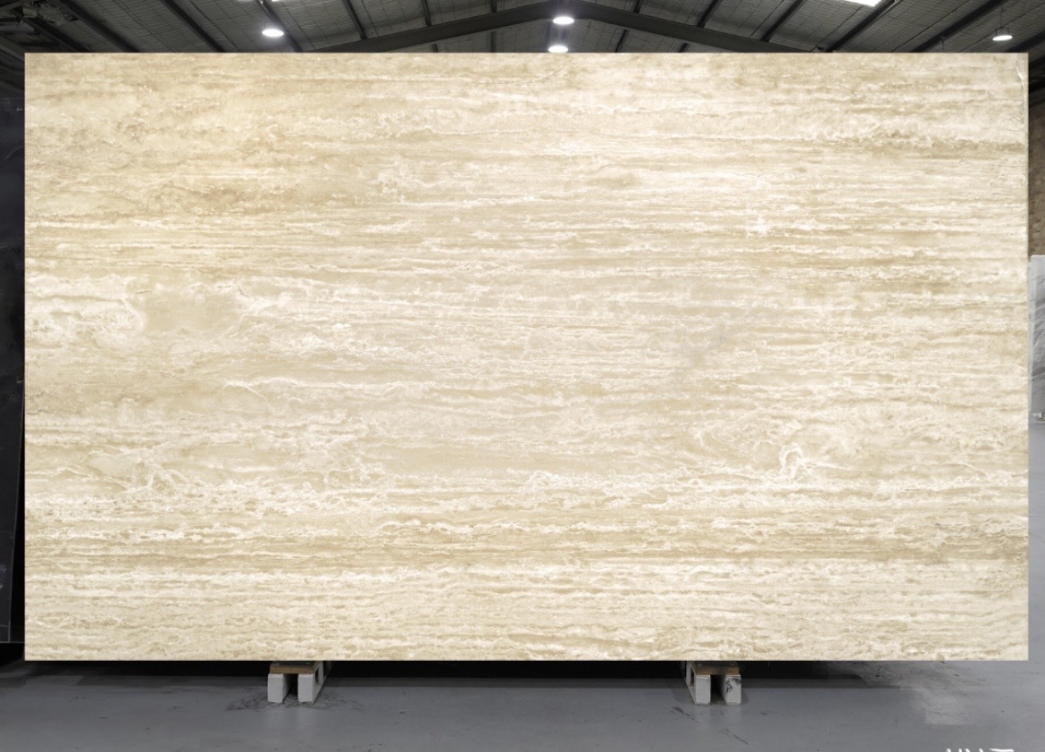 Ivory White Travertine (VC) travertine close-up