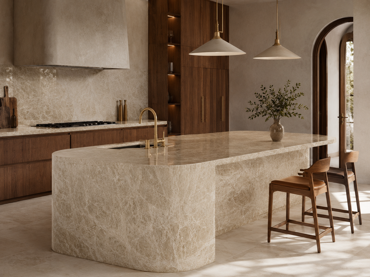 Patara Light Emperador marble close-up