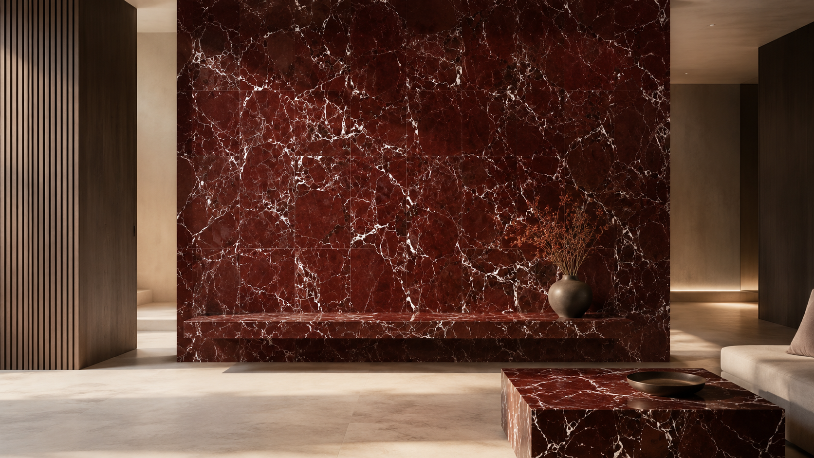 Rosso Levanto marble close-up