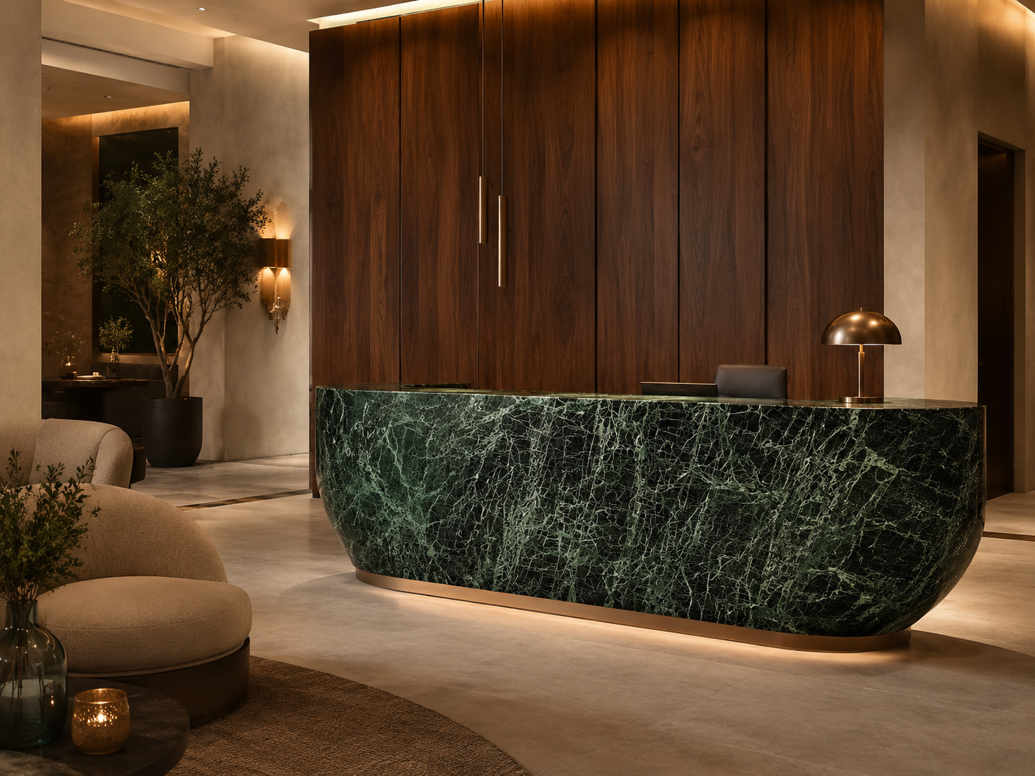 Teos Green marble close-up